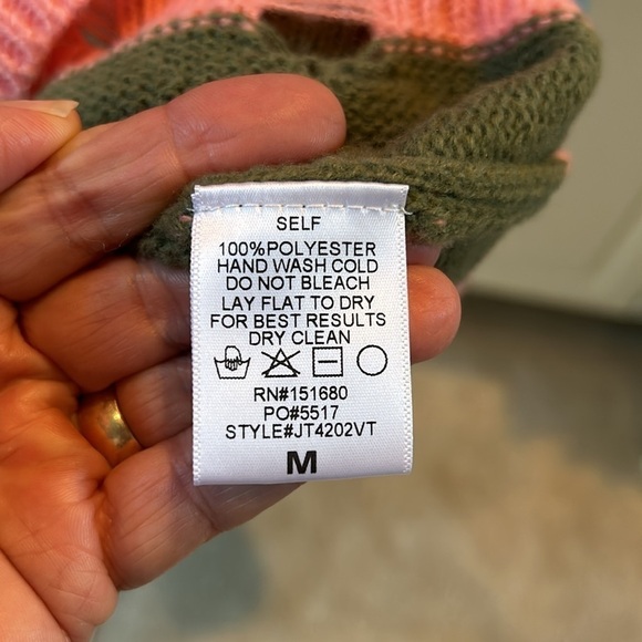 Vestique Bright Multicolor Sunset Crewneck Sweater NWT - Picture 7 of 10